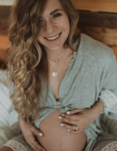 Indoor Maternity Pictures by McKenzie Shea